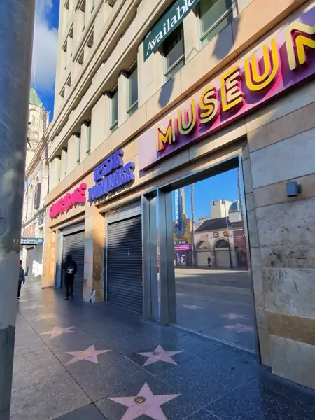 Museum row on the Walk of Fame